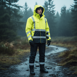 เสื้อแจ็คเก็ตกันหนาวสีเหลือง/ดำแบบสะท้อนแสง ไซส์ M Visible Xtreme ELKA Rainwear - Product Image 3