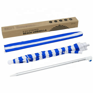 Vente en gros de parasol moderne léger anti-UV imperméable à l'eau pour l'extérieur grand parasol de plage à rayures pour hôtels mobilier d'extérieur - Product Image 4