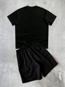 Conjunto de Camiseta y Pantalones Cortos Casuales de Verano para Hombre, Algodón Cómodo, Ropa Deportiva de Dos Piezas, Moda Urbana - Product Image 2
