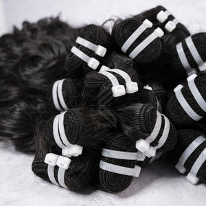 <b>Cheap</b> Factory Price High Quality European Natural Wavy Fumi Remy Virgin Human Hair Machine Double Weft Fast Shipping - Product Image 2