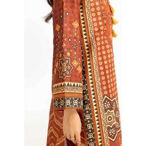 ชุดเซ็ต 2 ชิ้น ลายพิมพ์ทอง โบฮีเมียน สีน้ำตาล สำหรับผู้หญิง ฤดูใบไม้ผลิ/ฤดูร้อน ไซส์ XS/XS - Product Image 2