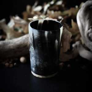 แก้วลายหมีแบบวินเทจทำมือรูปเขาสัตว์แกะสลักแบบสั้นทำด้วยมือทำจากธรรมชาติสไตล์สัตว์โบราณออกแบบได้ตามที่ต้องการ - Product Image 5