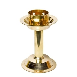 เชิงเทียนทองเหลืองบริสุทธิ์สำหรับตกแต่งห้องสวดมนต์ตกแต่งบ้าน - Product Image 2
