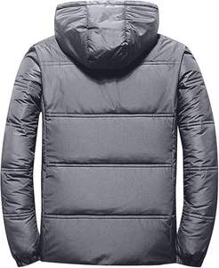 Meilleurs hommes doudounes et manteaux chauffants zippés surdimensionnés hiver velours épaissi à manches longues coton rembourré vêtements d'extérieur de couleur unie - Product Image 2
