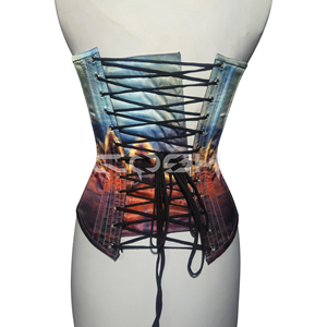 Corsé Estilo Mona Lisa con Estampado Digital Personalizado, Corsé de Moda con Varillas de Acero para Entrenamiento de Cintura, para Fiestas y Discotecas - Product Image 6