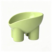 Gamelle surélevée pour chat en forme de patte d'éléphant, bols de nourriture surélevés pour chiens et chats, plats inclinés pour animaux de compagnie, ensemble en plastique en gros