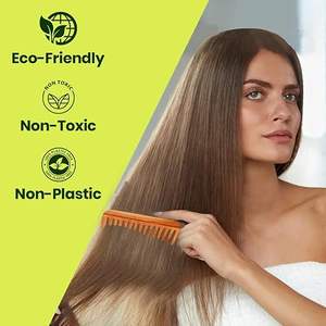 Vedansh-peine de madera natural hecho a mano, respetuoso con el medio ambiente y biodegradable, herramienta para el cuidado del cabello, venta al por mayor - Product Image 2