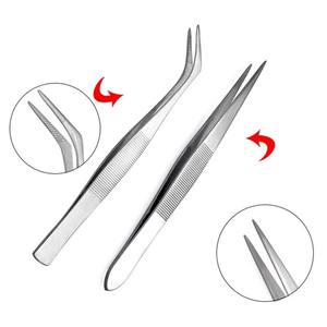 Pince à épiler droite HERMANN MEDITECH HM-ET-206 Deluxe, haute qualité, durable, en acier inoxydable, outil de précision, salon de beauté, cils - Product Image 1