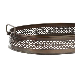 Plateau de service en aluminium antique fait à la main personnalisé en gros au meilleur prix pour la décoration de Noël de l'hôtel et du restaurant - Product Image 4