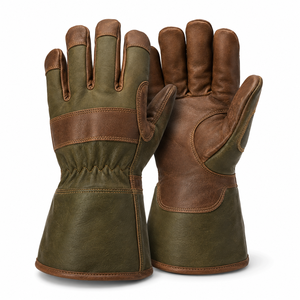 Gants en cuir de qualité supérieure, antidérapants, avec manchette renforcée, conçus pour une sensation douce, construction robuste, mouvements flexibles, usage général - Product Image 6