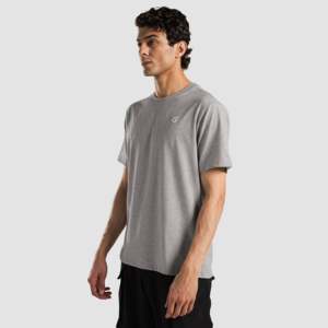 เสื้อยืดออกกำลังกายทรงสลิมฟิต สีเทาเฮเธอร์ สำหรับการฝึกความทนทานและการฝึกยิมนาสติก - Product Image 1
