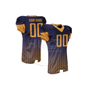 Conjunto de camiseta de fútbol americano de poliéster 100% de alta calidad, uniforme de talla grande de manga corta transpirable, ropa de fútbol de bajo precio - Product Image 3