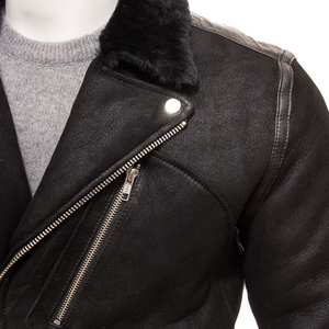 Veste de style épuré adaptée aux tenues décontractées Veste tendance offrant un confort en cuir pour hommes Veste tendance - Product Image 5