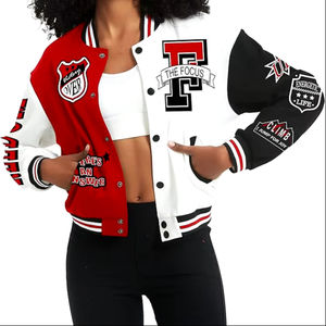 2024 gros Letterman Baseball veste personnalisé dames blouson aviateur mode chaud hiver patchwork varsity jersey veste femmes - Product Image 1