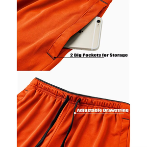 Vente en gros de shorts en maille pour hommes en polyester 100% Style de rue solide personnalisable coupe-vent athlétique Service OEM d'entraînement - Product Image 6