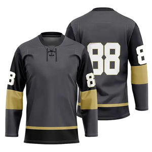 Vente en gros personnalisable OEM maillots de hockey sur glace de sport sublimé imprimé maillot de grande taille avec propre conception et logo - Product Image 1