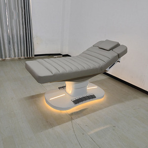 Modern Luxury Beauty Salon Furniture Golden Base Electrical 3 Motor Spa Facial Massage Bed - Product Image 5