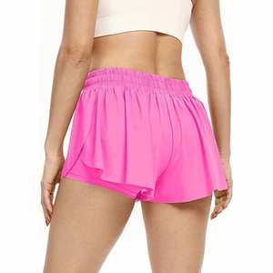 2025 NUEVO Spandex 2 en 1 Gym Yoga Casual Workout Athletic Butterfly Shorts Flowy en venta al por mayor Hecho en alta calidad - Product Image 5