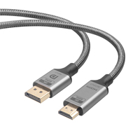 Câble ZSWinner W-4453 Premium plaqué or DP1.4 vers DP1.4 mâle-mâle 8K 48 Gbit/s avec gaine en PVC 3m pour TV HD, service OEM/ODM, en stock