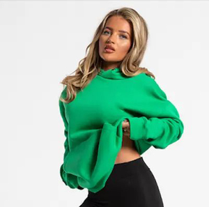 Nouvel Arrivage – Sweats à Capuche Oversize pour Femmes, Épaules Tombantes, Coton Lourd 100%, Manches Longues, Lettres Imprimées, Pulls pour Femmes - Product Image 3