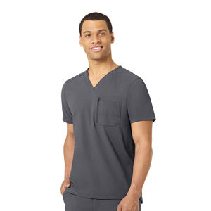 2025 Tops de enfermería personalizados de manga corta enfermeras Scrub Tops tejidos uniformes de Hospital - Product Image 1