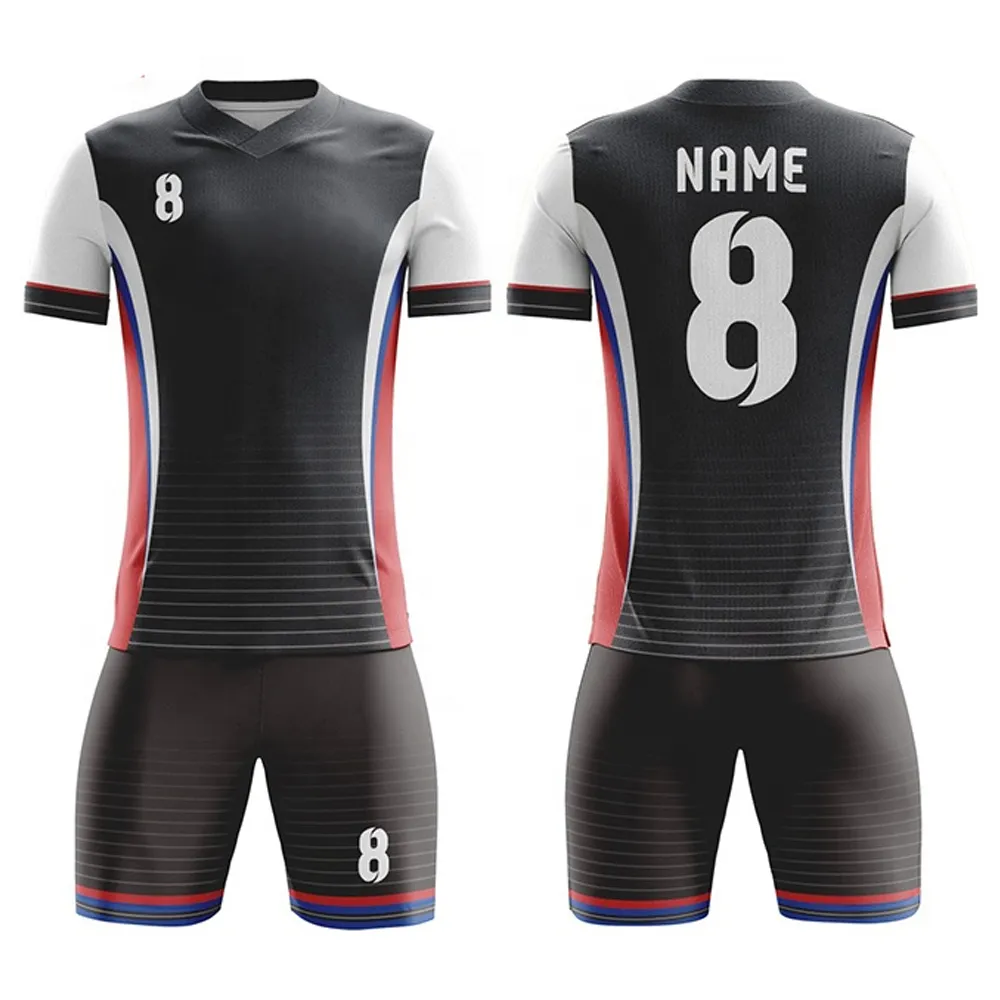 Servizio di abbigliamento sportivo più venduto da uomo set uniformi da calcio vendita calda 100% set da calcio in poliestere Design personalizzato