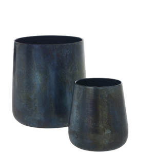 Vase à fleurs en aluminium de conception martelée en métal pour la décoration de salon à la maison Vase à fleurs décoratif au sol de couleur or antique - Product Image 3