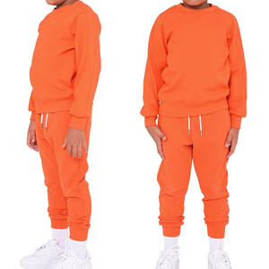 Conjuntos de chándal con logotipo personalizado para niños, chándales infantiles de lana hechos a medida para entrenar, chándal para correr al por mayor - Product Image 4