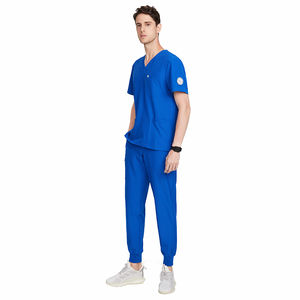Ensemble de gommage médical pour manucure Spa col en v survêtement jambe pantalon gommage haut confortable Spandex infirmière uniforme - Product Image 2