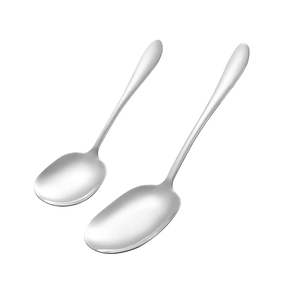Cucharas para Servir en Bodas, Campamentos y Picnics, Cubiertos de Acero Inoxidable, Juegos de Vajilla de Grado Alimenticio, Alta Demanda - Product Image 4