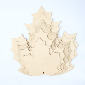 Juego caliente de 6 Hojas de arce de madera pulidas, arte de pared decorativo y tallas de madera - Product Image 6