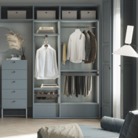 Emuca Kit de Estante para Pantalones de 7 Varillas de Cuarzo Ajustable con Cierre Suave Guías Extraíbles Armarios Marco de Cesta Organizador de Ropa Modelo España