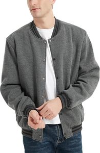 Wholesale Lightweight Men's <b>Plus</b> <b>Size</b> Custom Varsity <b>Jackets</b> Canvas Stand Collar Front Logo Customizable OEM Winter - Product Image 3