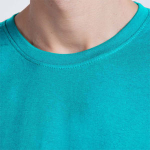 เสื้อยืดผู้ชายแขนสั้นผ้าคอตตอนสีพื้นพิมพ์ลายโลโก้ได้ตามต้องการสำหรับฤดูร้อน - Product Image 2