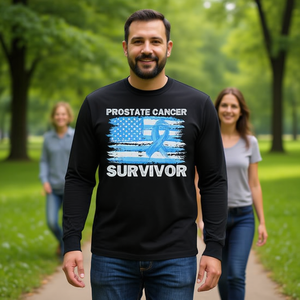 Camiseta de Manga Larga para Concientización sobre el Cáncer de Próstata para Papá Superviviente, para Eventos Promocionales - Product Image 3