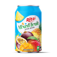 Jus de fruits mélangés naturels 330ml de Vietnam Beverages Company, prix avantageux, marque privée Rita Company, jus de fruits tropicaux NFC, OEM ODM