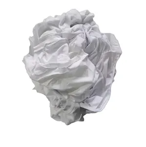 Bonne qualité 100% coton recyclé chiffon de nettoyage industriel coton chiffons d'essuyage T-shirt blanc 100% chiffons de coton pour le nettoyage - Product Image 2