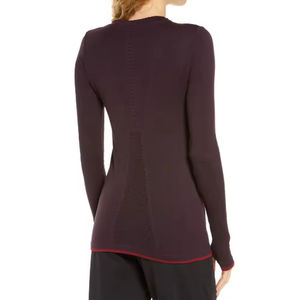 Camiseta Deportiva Informal Transpirable de Moda para Mujer, Manga Larga, Estampado Otoñal de Invierno, Cuello Redondo, Botones - Product Image 2