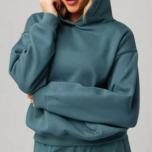 Sweat-shirts de sport surdimensionnés à épaules tombantes personnalisés, pulls à capuche pour femmes, fabricant sur ZOHAN CREATIONS - Product Image 2