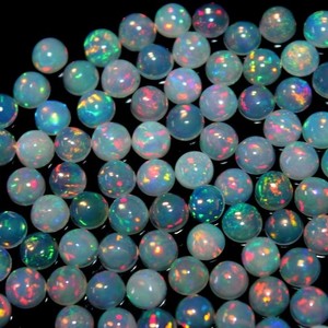 พลอยโอปอลหลากสีธรรมชาติอัญมณีทรงหลวมสีบุษราคัมขนาด9มม. 14มม. 20มม. เครื่องประดับทรงกลมมีขนาดใหญ่ - Product Image 2