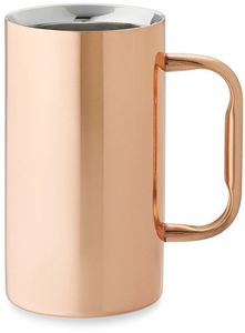 Pichet à eau en métal pur 100% de haute qualité fabriqué en Inde avec poignée de couvercle tactile classique servant des boissons en métal - Product Image 6