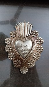 Milagros โลหะโบราณเครื่องประดับแขวนผนังหัวใจศักดิ์สิทธิ์ที่สวยงามสำหรับตกแต่งบ้าน - Product Image 5