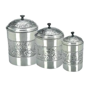 Classic Design Copper Hammered <b>Tin</b> <b>Pots</b> Superior Quality Customized Shape Copper Canister Set Jars For Sale - Product Image 3