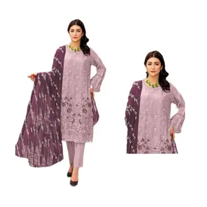 Heavy Fox Georgette Most Beautiful Pakistani Style Designer Heavy Embroidery Work Salwar Kameez Suit and Anarkali Gow