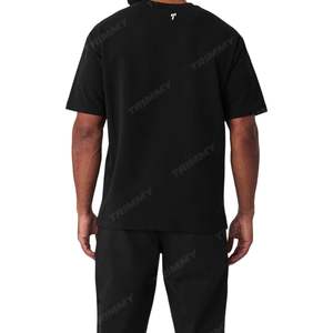 Nueva llegada de lujo Unisex impresión personalizada Logo cuello simulado camiseta en blanco de gran tamaño de los hombres Camiseta para los hombres al por mayor hecho en Pakistán - Product Image 3