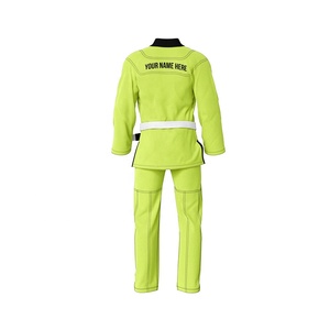 ชุดยูโด/บราซิลเลี่ยนยิวยิตสู (BJJ Gi) สีเหลือง ผ้าฝ้าย สำหรับผู้ชาย พิมพ์ลายด้านหน้า ระบายอากาศได้ดี ทรงปกติ ไซส์ผู้ใหญ่ พร้อมโลโก้สั่งทำได้ - Product Image 6