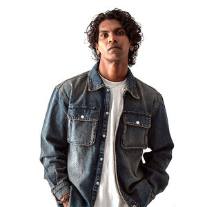 Chaqueta vaquera de mezclilla para hombre de primera calidad, chaqueta informal de otoño para hombre, abrigo vaquero abotonado, chaqueta vaquera a la venta - Product Image 3