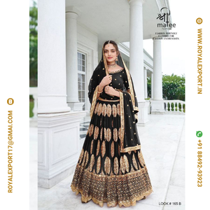 Nouvelle belle collection de vêtements de fête lourds brodés en fausse Georgette Lehenga Choli - Product Image 5