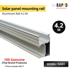 Riel de aluminio de montaje solar de alta calidad 4,2 M Equipo solar de grado premium de Tailandia Marca de confianza OEM es aceptable - Product Image 2