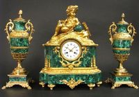 Réveil de bureau de luxe en malachite, étanche, avec thermomètre, style antique, idée cadeau pour la maison, le bureau et les voyages, objet de collection